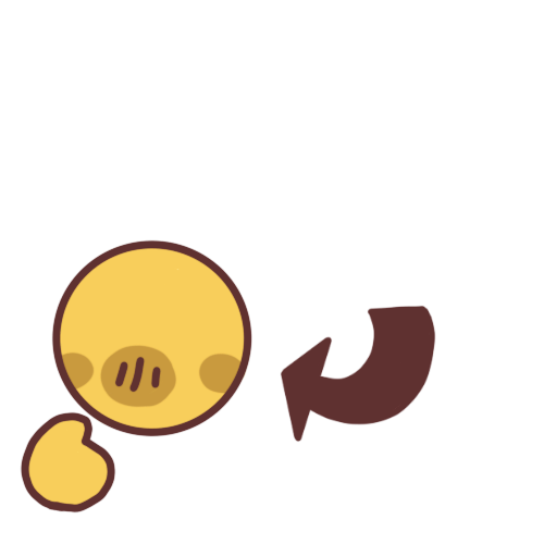 An emoji-yellow person pointing to themselves with an arrow also pointing to them.